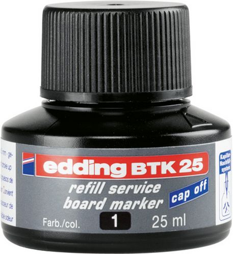 Чернила e-BTK25 для заправки маркеров для досок, черный - №1
