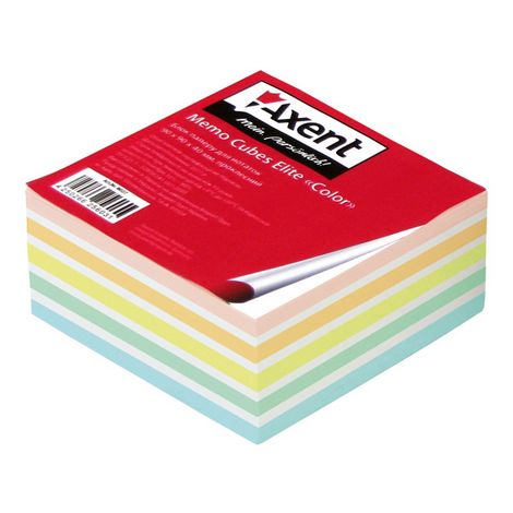 Блок бумаги для заметок Axent Elite Color 90х90х40 мм, склеенный - №1