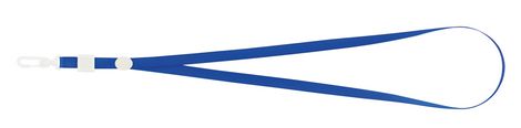 Шнурок для бейджей (с карабином), синий - №1
