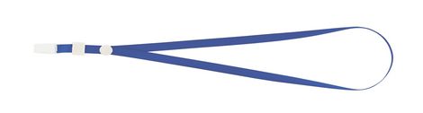 Шнурок для бейджей (с клипом), синий - №1