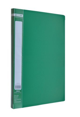 Папка с прижимом Buromax А4, 450 мкм, зеленая - №1