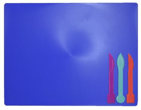 Доска для пластилина ZiBi 18х25 см, 3 стека, синяя - №1