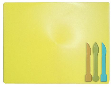 Доска для пластилина ZiBi 18х25 см, 3 стека, желтая - №1