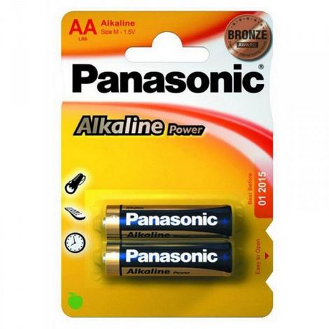 Батарейка Panasonic ALKALINE POWER LR6 (AA), 2 шт. - №1