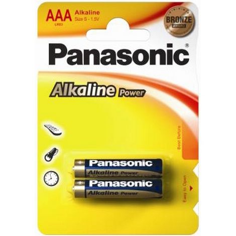 Батарейка Panasonic ALKALINE POWER LR03 (AAA), 2 шт. - №1