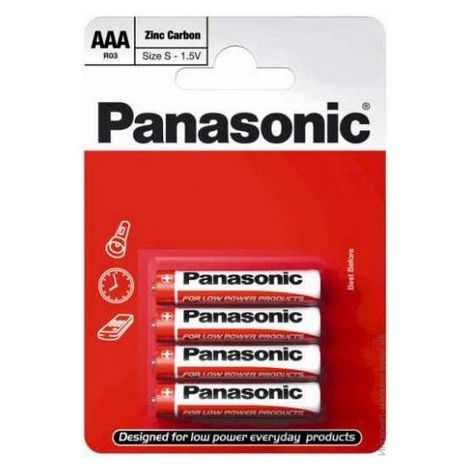 Батарейка Panasonic GENERAL PURPOSE CARBON LR03 (AAA), 4 шт. - №1