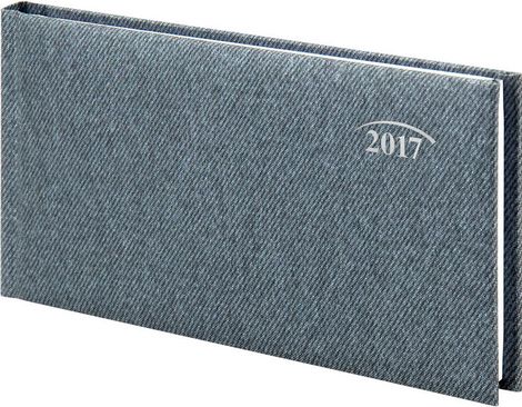 Еженедельник 2017 карманный  Denim, серый - №1