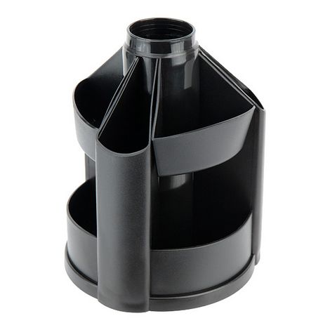 Подставка-органайзер для ручек пластиковая Delta, 10 отделений, черная - №1