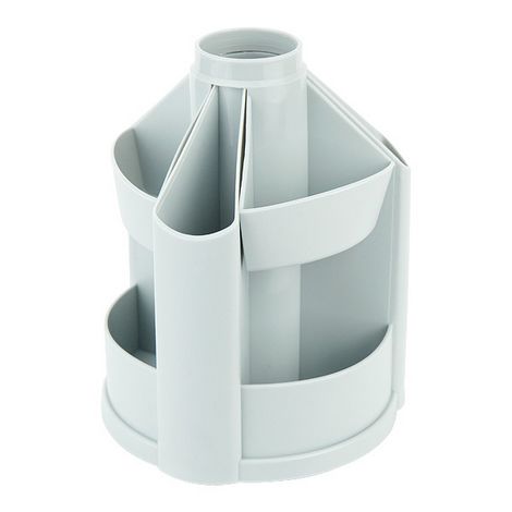 Подставка-органайзер для ручек пластиковая Delta, 10 отделений, серая - №1