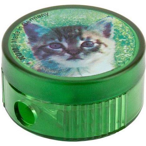 Точилка круглая Cat, пластиковый корпус, контейнер, полибэг - №1