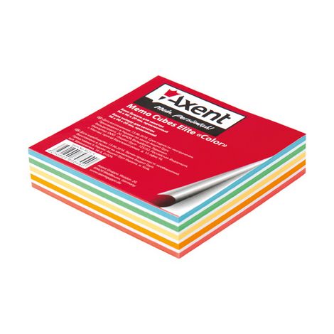 Блок бумаги для заметок Axent Elite Color 90х90х20 мм, склеенный - №1