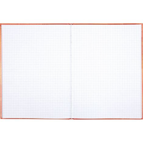 Книга записная, A4, 96 листов, клетка, оранжевая - №3