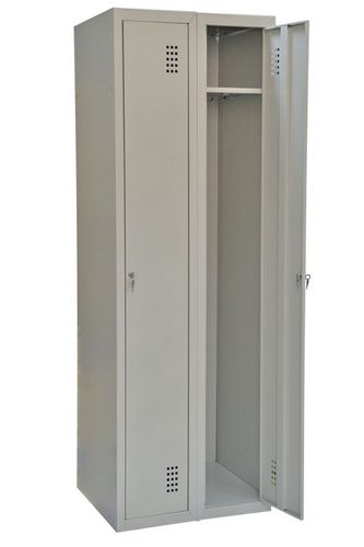 Шкаф металлический для одежды двухсекционный, 60 см НО 22-01-06х18х05-Ц-7035 - №2