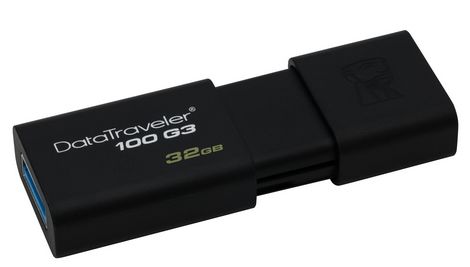 Флеш-память Kingston DataTraveler 100 G3 (Black), 32GB - №1