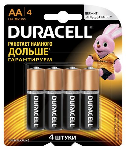 Батарейка DURACELL LR6 (AA), 4 шт. - №1