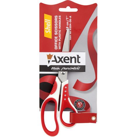 Ножницы Axent, Shell, 18 см, бело-красные - №2