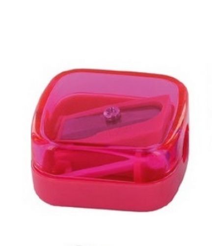 Точилка косметическая Rotare, пластиковый корпус, контейнер, розовая - №1