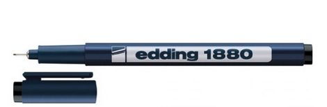 Линер e-1880 drawliner, 0.2 мм, черный - №1