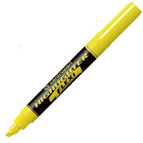 Текстовый маркер Flexi 8542, Centropen, желтый - №1