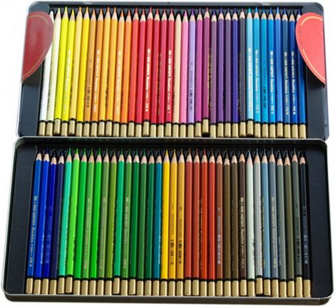 Карандаши цветные акварельные Mondeluz, 72 цвета, металлическая упаковка - №2