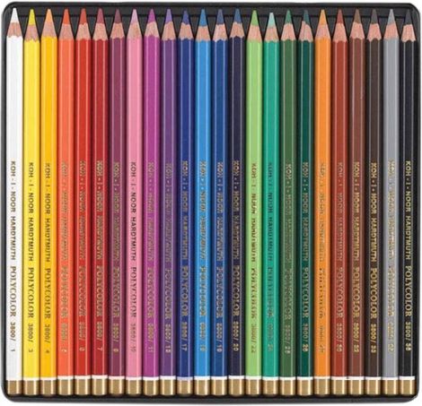Карандаши цветные Polycolor, 24 цвета, металлическая упаковка - №2