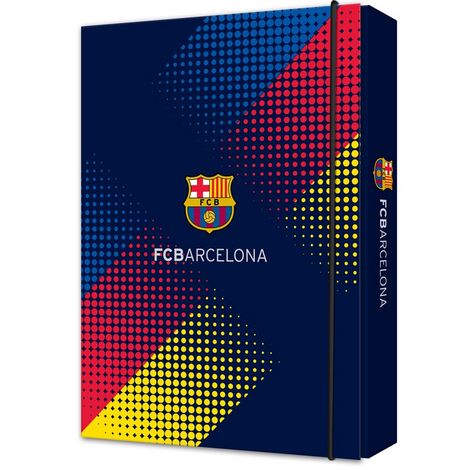Папка картонная В5 на резинке, FC Barcelona - №1