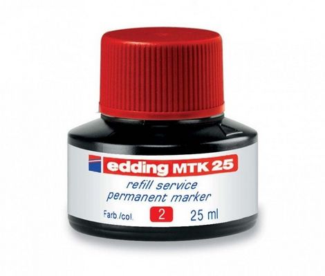 Чернила e-MTK25 для заправки перманентных маркеров, красный - №1