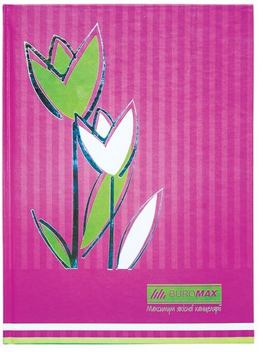 Книга канцелярская FLOWERS, А4, 80 листов, клетка, розовый - №1