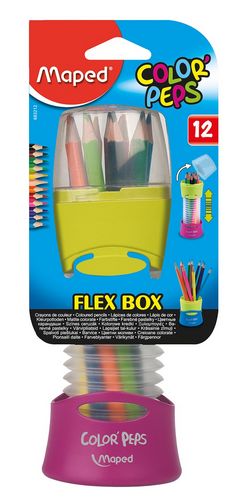 Карандаши цветные COLOR PEPS Flex Box, 12 цветов, раздвижной пенал - №2