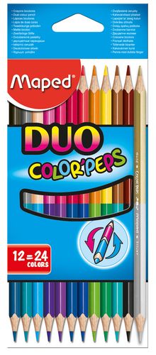 Карандаши цветные двухсторонние COLOR PEPS Duo, 24 цвета - №1