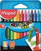 Карандаши-мелки цветные восковые COLOR PEPS Wax Crayons, 12 цветов, картонная коробка - №1