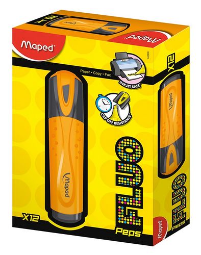 Текстовый маркер FLUO PEPS Classic, Maped, оранжевый - №2