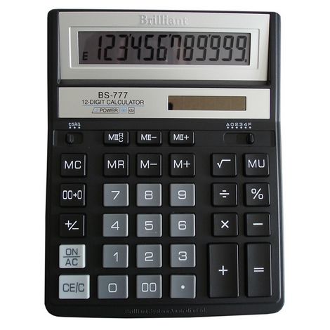 Калькулятор BS-777ВК, 12 разрядов, черный - №1