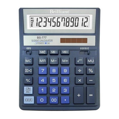 Калькулятор BS-777ВL, 12 разрядов, синий - №1