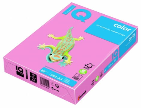 Бумага офисная цветная IQ Neon NEOPI А4, 80 г/м2, 500 листов, розовая - №1