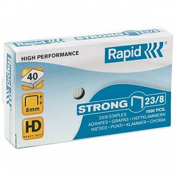 Скобы Rapid Strong 23/8, 1000 шт.  - №1