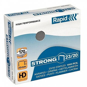 Скобы Rapid Strong 23/20, 1000 шт.  - №1