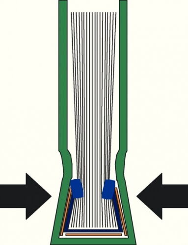 Обложка ImpressBIND А4 с вклееным каналом, 7 мм, "лен", синий - №2