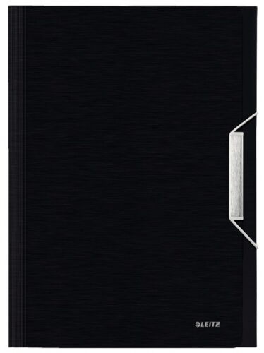 Папка с отделениями Leitz Style А4, 6 отделений, сатиновый черный - №3