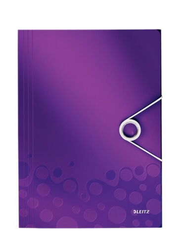Папка на резинке Leitz WOW А4, фиолетовый металлик - №1