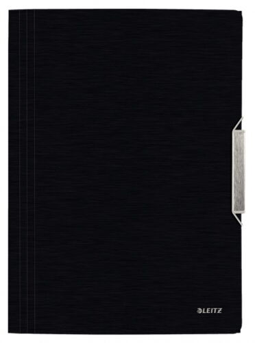 Папка на резинке Leitz Style А4, сатиновый черный - №1