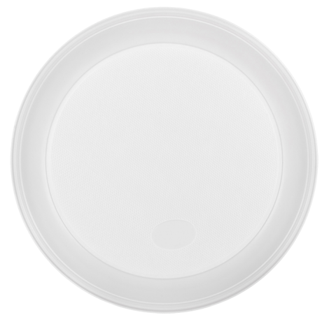 Тарелка одноразовая Buroclean d-205 мм, белая, 1 секция, 100 шт - №1