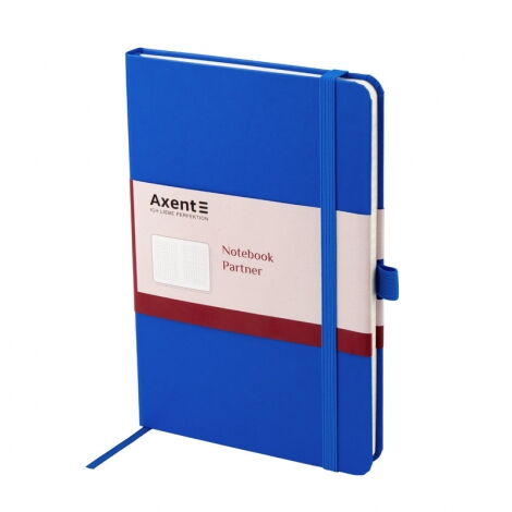 Книга записная Axent Partner, 12,5х19,5 см, клетка, голубая - №2