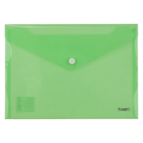 Папка-конверт на кнопке Axent А5, 180 мкм, зеленая - №1