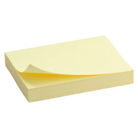 Бумага для заметок Delta 50x75 мм, 100 листов, с клейким слоем, желтая - №1