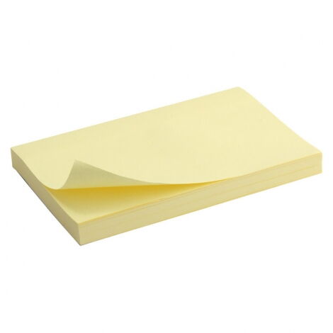 Бумага для заметок Delta 75x125 мм, 100 листов, с клейким слоем, желтая - №1