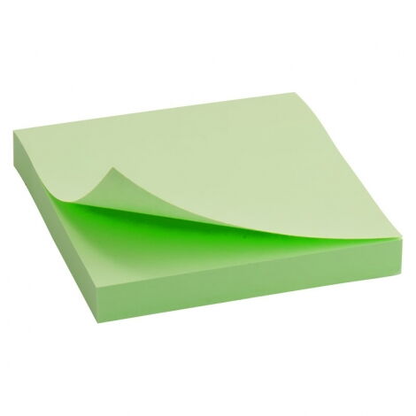 Бумага для заметок Delta 75x75 мм, 100 листов, с клейким слоем, зеленая - №1