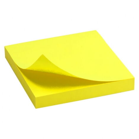 Бумага для заметок Delta 75x75 мм, 100 листов, с клейким слоем, желтая - №1