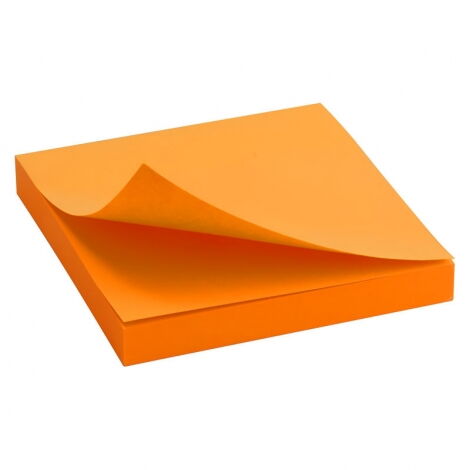 Бумага для заметок Delta 75x75 мм, 100 листов, с клейким слоем, оранжевая - №1