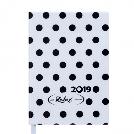 Ежедневник датированный 2019 Buromax Design RELAX, белый, А6 - №1